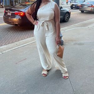 Nude two piece pants set